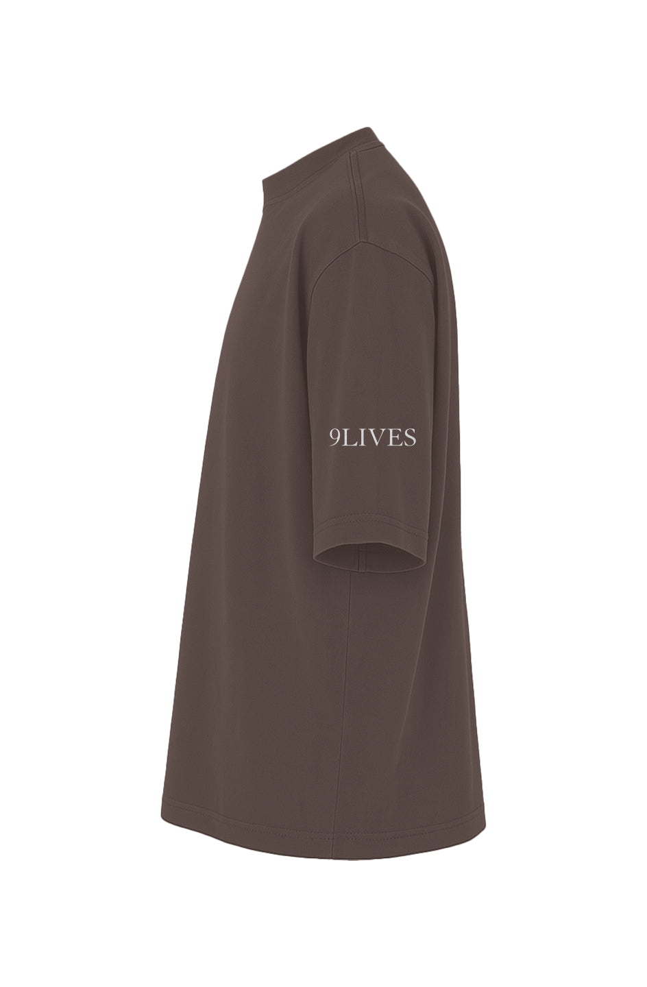 9LIVES Slogan Drop-Shoulder Tee