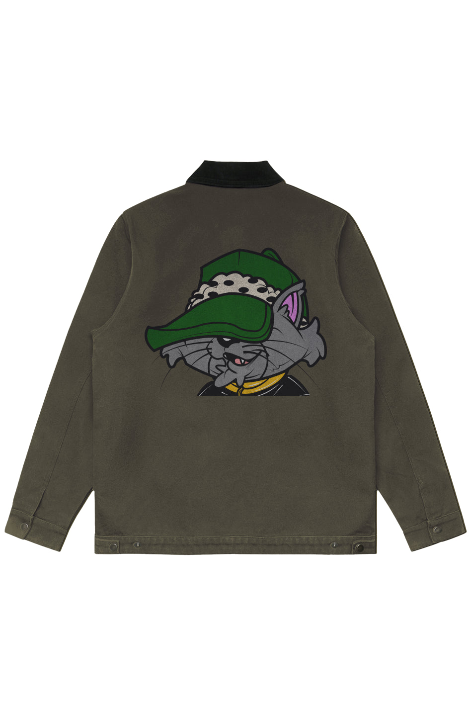 9LIVES Slogan Canvas Cord Jacket