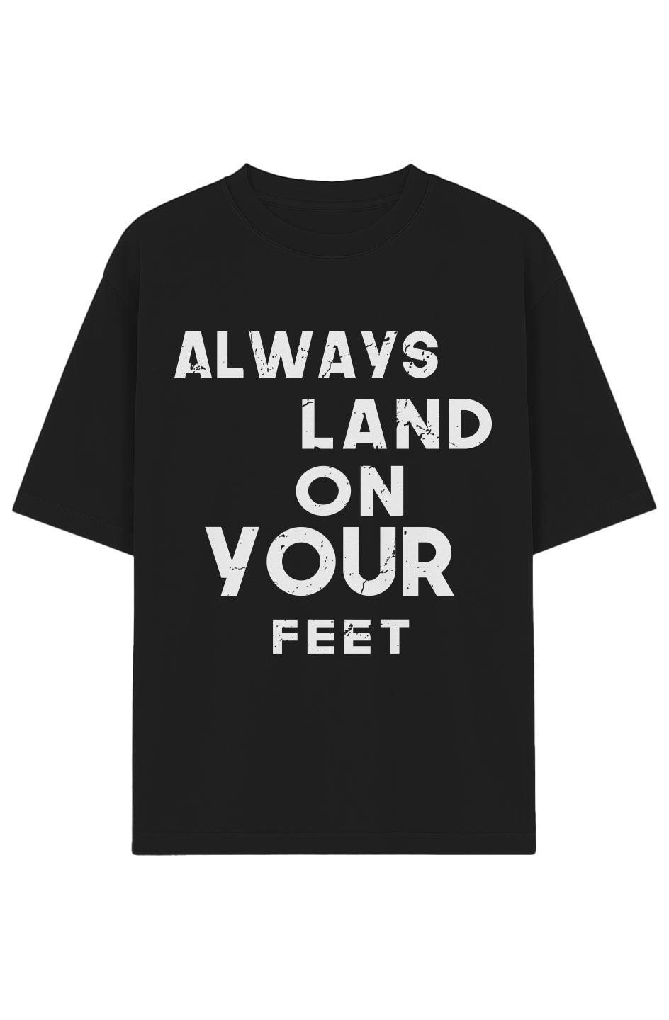 9LIVES Slogan Garment-Dyed Tee