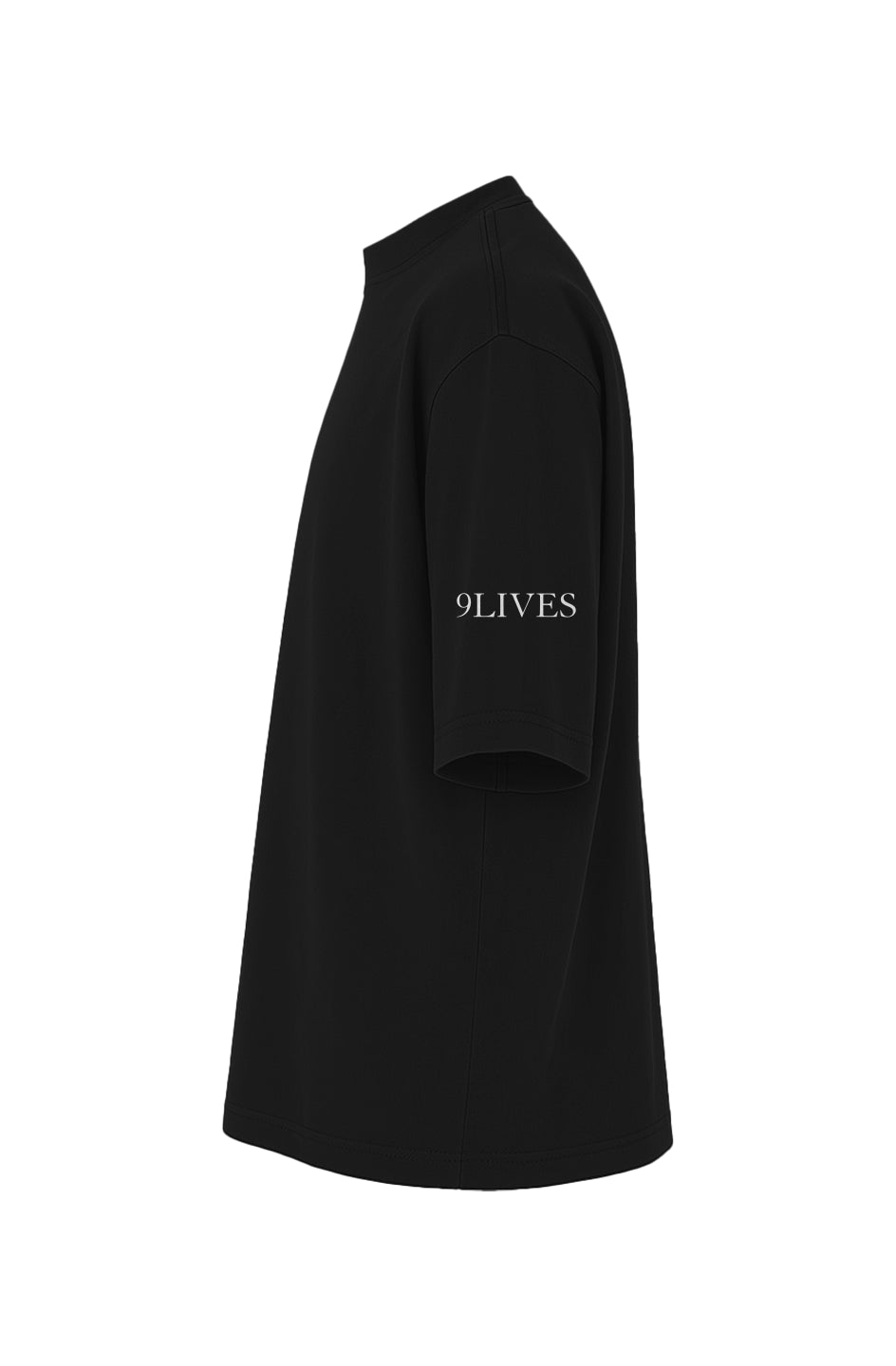 9LIVES Slogan Drop-Shoulder Tee