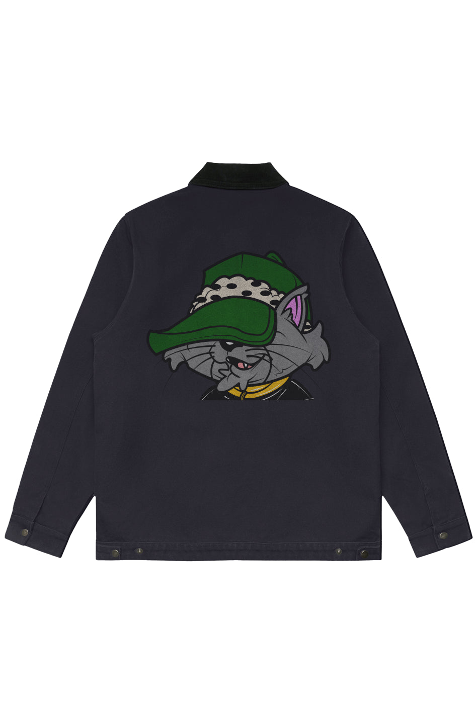 9LIVES Slogan Canvas Cord Jacket