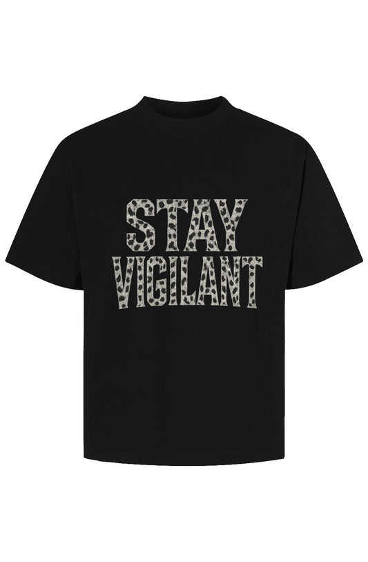 Stay Vigilant Cropped 9LIVES Tee