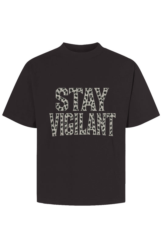Stay Vigilant Cropped 9LIVES Tee