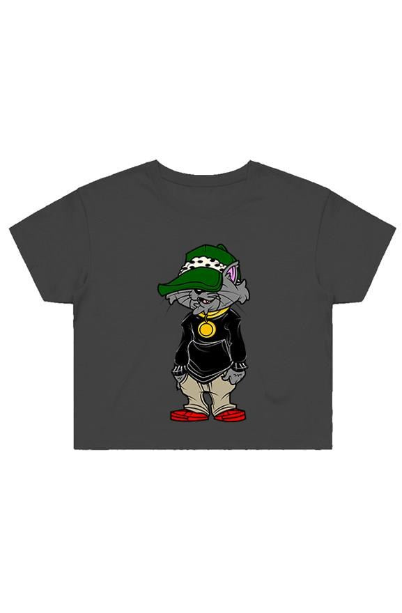 Furry Bastard Animation Crop Tee